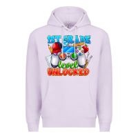 Lilac 1st Grade Level Unlocked Premium Hoodie - CowhideDigitalArt