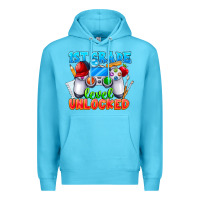 Ocean Blue 1st Grade Level Unlocked Premium Hoodie - CowhideDigitalArt