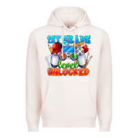 Pale Pink 1st Grade Level Unlocked Premium Hoodie - CowhideDigitalArt