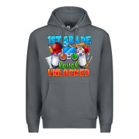 Rock 1st Grade Level Unlocked Premium Hoodie - CowhideDigitalArt