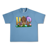Pebble Blue Hop Rabbit Easter Day Urban Heavy Tee - HowdyJamesFarm