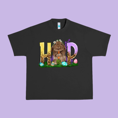 Hop Rabbit Easter Day Urban Heavy Tee Designed By Howdyjamesfarm