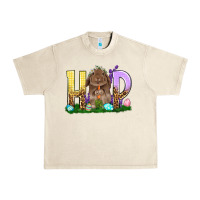 Sandshell Hop Rabbit Easter Day Urban Heavy Tee - HowdyJamesFarm