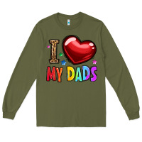 Army Green i love my dads Long Sleeve Tee - OliviaCreatesArt