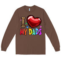 Chestnut i love my dads Long Sleeve Tee - OliviaCreatesArt