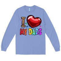 Colony Blue i love my dads Long Sleeve Tee - OliviaCreatesArt