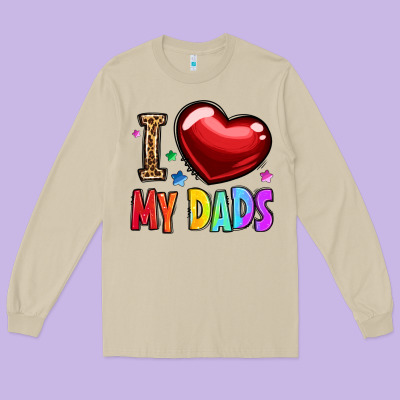 I Love My Dads Long Sleeve Tee Designed By Oliviacreatesart