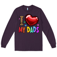 Plum i love my dads Long Sleeve Tee - OliviaCreatesArt