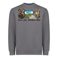 Storm Peace Love Percheron Horse Heavyweight Sweatshirt - LillyAllenDesigns