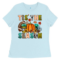 Baby Blue Tis' the season Ladies Tee - texasbilliewilder