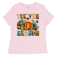 Bubblegum Pink Tis' the season Ladies Tee - texasbilliewilder