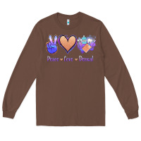 Chestnut Peace Love Dental Long Sleeve Tee - Jasminsmagicworld