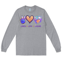 Heather Grey Peace Love Dental Long Sleeve Tee - Jasminsmagicworld