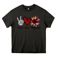 Asphalt Peace Love Sunshine Sunflower Heavy Core Tee - Bettercallsaul