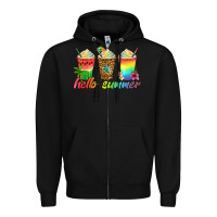 Black hello summer Zipper Hoodie - Artiststas