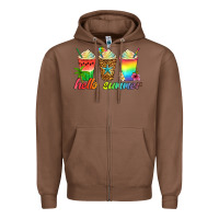 Chestnut hello summer Zipper Hoodie - Artiststas