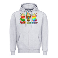 Heather Grey hello summer Zipper Hoodie - Artiststas
