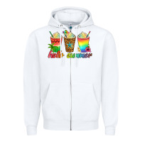 White hello summer Zipper Hoodie - Artiststas