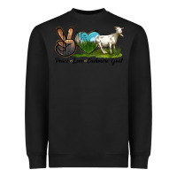 Black Peace Love Cashmere Goat Heavyweight Sweatshirt - LillyAllenDesigns