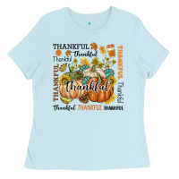 Baby Blue Thankful Ladies Tee - texasbilliewilder