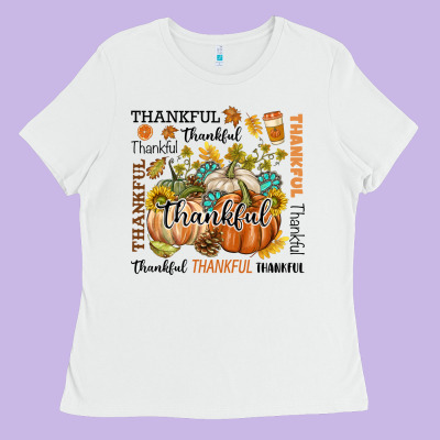 Thankful Ladies Tee Designed By Texasbilliewilder