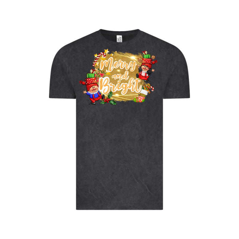 Merry And Bright Gnome Vintage Tee by CowGirlArtShop | Teevron