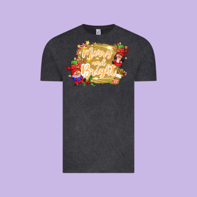 Merry And Bright Gnome Vintage Tee Designed By Cowgirlartshop