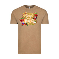 Vintage Coffee merry and bright gnome Vintage Tee - CowGirlArtShop