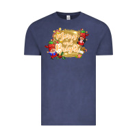 Vintage Denim merry and bright gnome Vintage Tee - CowGirlArtShop