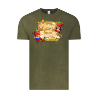 Vintage Olive merry and bright gnome Vintage Tee - CowGirlArtShop