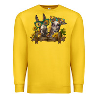 Lemon 2 donkeys with sunflowers Premium Sweatshirt - BarkalooDesign