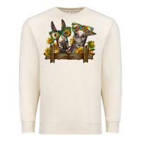 Sandshell 2 donkeys with sunflowers Premium Sweatshirt - BarkalooDesign