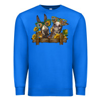True Royal 2 donkeys with sunflowers Premium Sweatshirt - BarkalooDesign