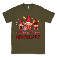 Army Green Chilling with my gnomies Valentine's Day Classic Tee - HowdyJamesFarm