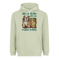 Matcha life is better with a english bulldog Heavyweight Hoodie - BarkalooDesign