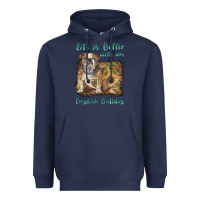 Navy life is better with a english bulldog Heavyweight Hoodie - BarkalooDesign
