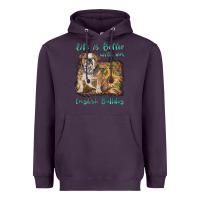 Plum life is better with a english bulldog Heavyweight Hoodie - BarkalooDesign