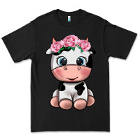 Black cute cow Premium Tee - texasbilliewilder