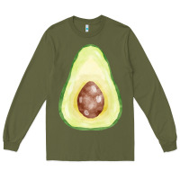 Army Green half avocado fa element Long Sleeve Tee - FaDigitalArtStudio