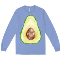 Colony Blue half avocado fa element Long Sleeve Tee - FaDigitalArtStudio
