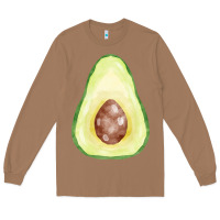 Toasted Coconut half avocado fa element Long Sleeve Tee - FaDigitalArtStudio