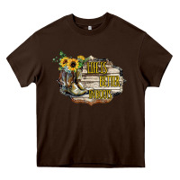 Chocolate Brown life is better in boots Heavy Core Tee - Bettercallsaul