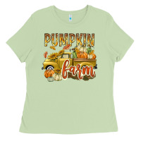 Matcha Pumpkin farm with truck Ladies Tee - texasbilliewilder