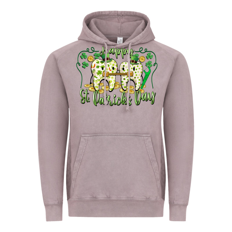 Happy St. Patrick's Day Tooth Dentist Vintage Hoodie by CowGirlArtShop | Teevron