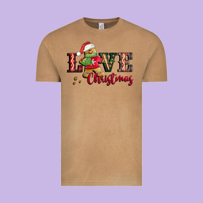 Love Christmas Gingerbread Vintage Tee Designed By Cowgirlartshop