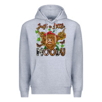 Heather Grey Just a Little Moody Premium Hoodie - CowhideDigitalArt