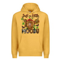 Mustard Just a Little Moody Premium Hoodie - CowhideDigitalArt