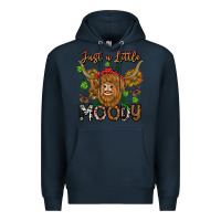 Navy Just a Little Moody Premium Hoodie - CowhideDigitalArt