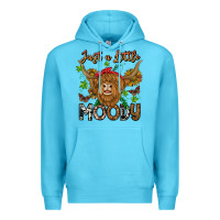 Ocean Blue Just a Little Moody Premium Hoodie - CowhideDigitalArt