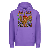 Purple Just a Little Moody Premium Hoodie - CowhideDigitalArt